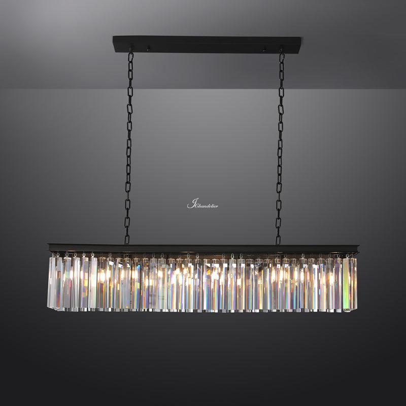 1920s Orion Art Deco Rectangular Chandelier 49"W/60"W