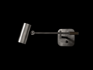 CYLINDER READING SCONCE H6.5" x W6.5” x D21", brass wall sconce