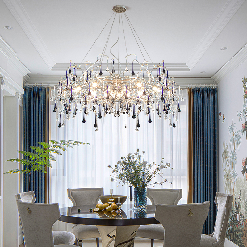 Avis Crystal Raindrop Branch Chandelier