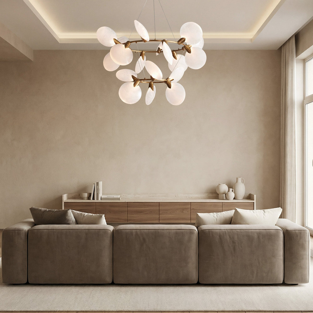 Lyla 2-Tiered Halo Chandelier, two-tier - view 2