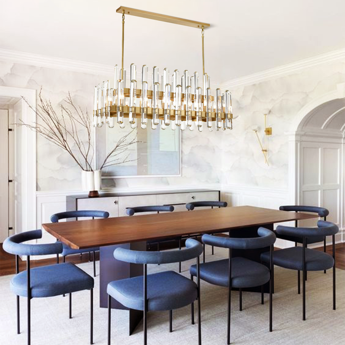 Isolde Crystal Linear Chandelier - view 9
