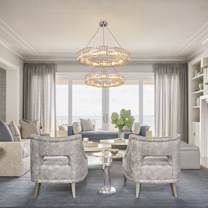 Aster Halo Crystal Multi-Tier Ring Chandelier - view 5