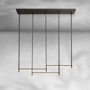Aureon Crystal Triple Bar Linear Chandelier - view 2