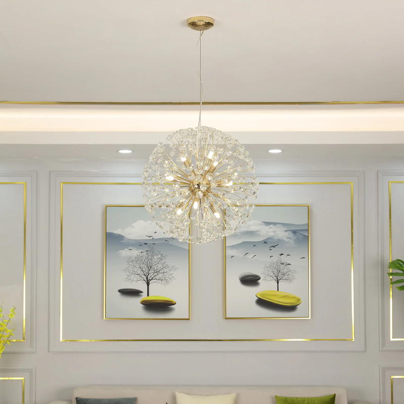 Dandelion Spherical Crystal Pendant Light
