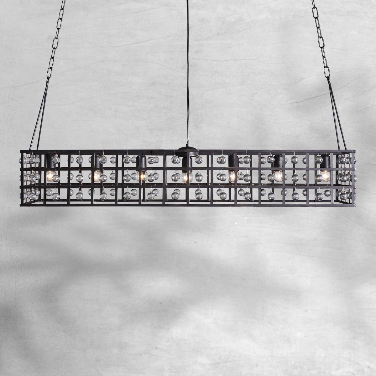 La Cage Rectangular Chandelier 7 Light - view 3