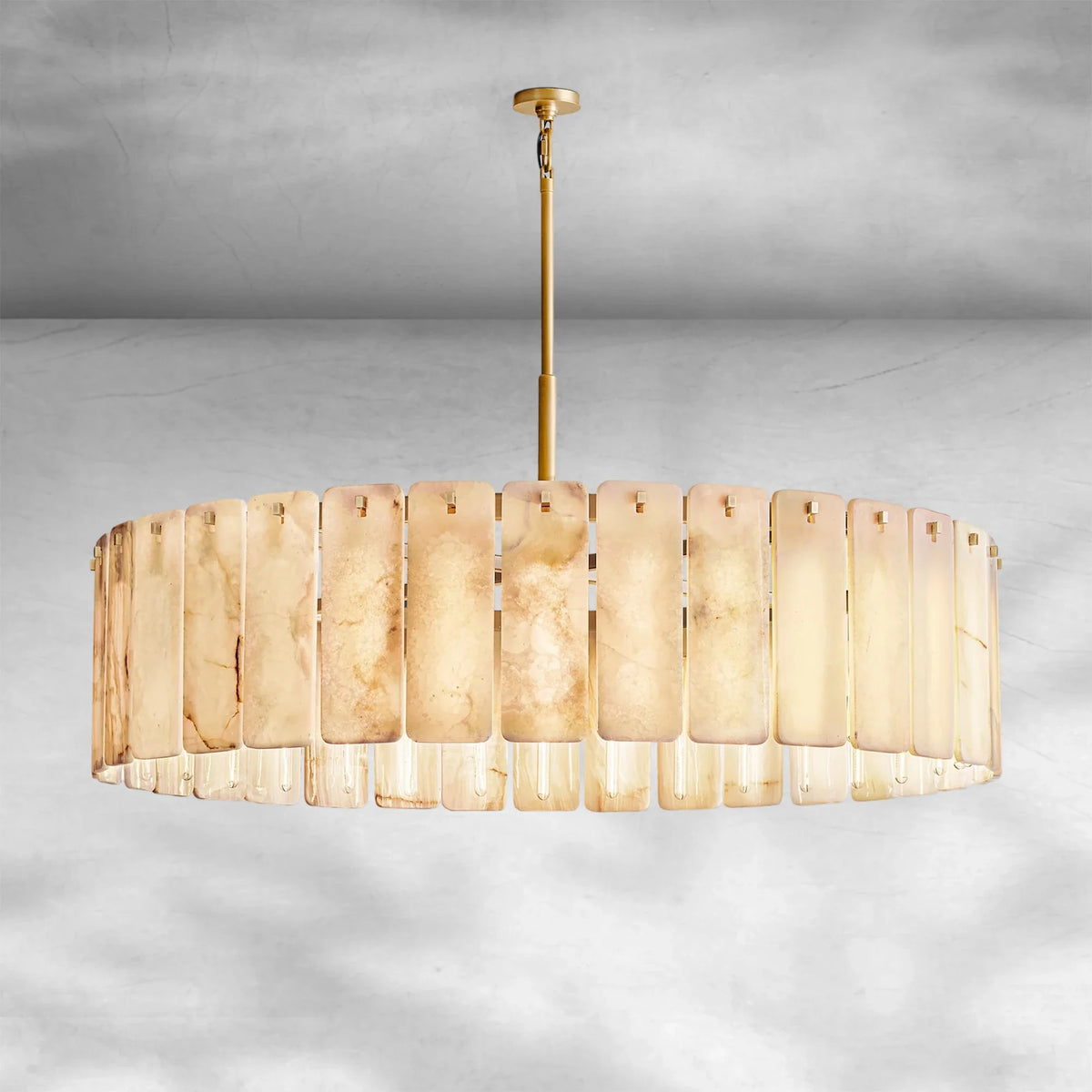 Calame Alabaster Round Chandelier 60" - view 2