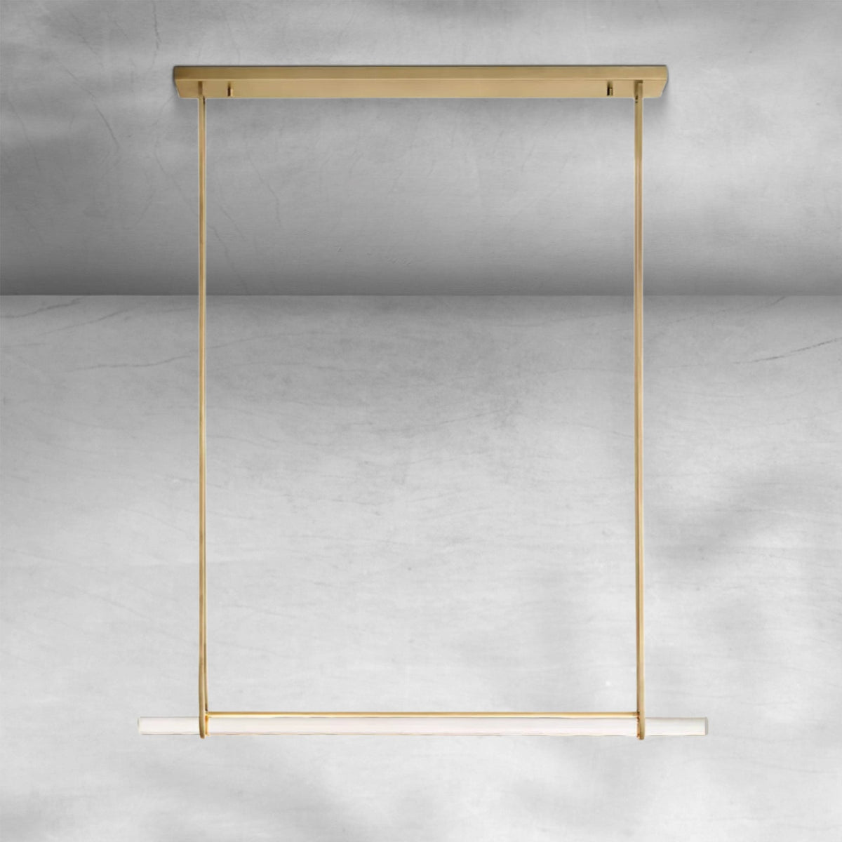 Aureon Crystal Single Bar Linear Chandelier