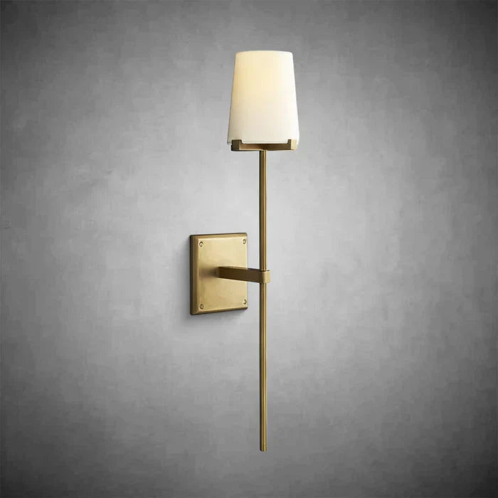 Prism Fabric Shade Torch Sconce, wall sconce - view 2