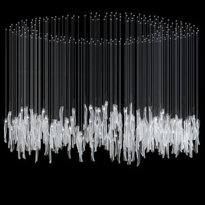 Linear Tube Cluster Chandelier