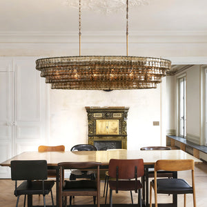 Glacien Oval Chandelier 54"W/65"W - view 4