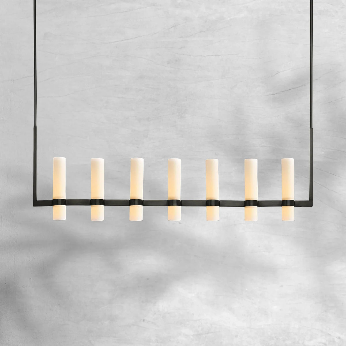 Ravion Linear Milk Glass Chandelier - view 3