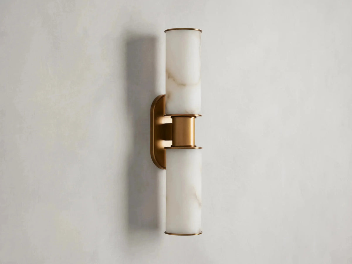 Harlin 2-Light Wall Sconce in Alabaster - view 7