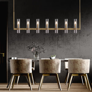 Ravion Linear Chandelier 59", solid brass - view 11