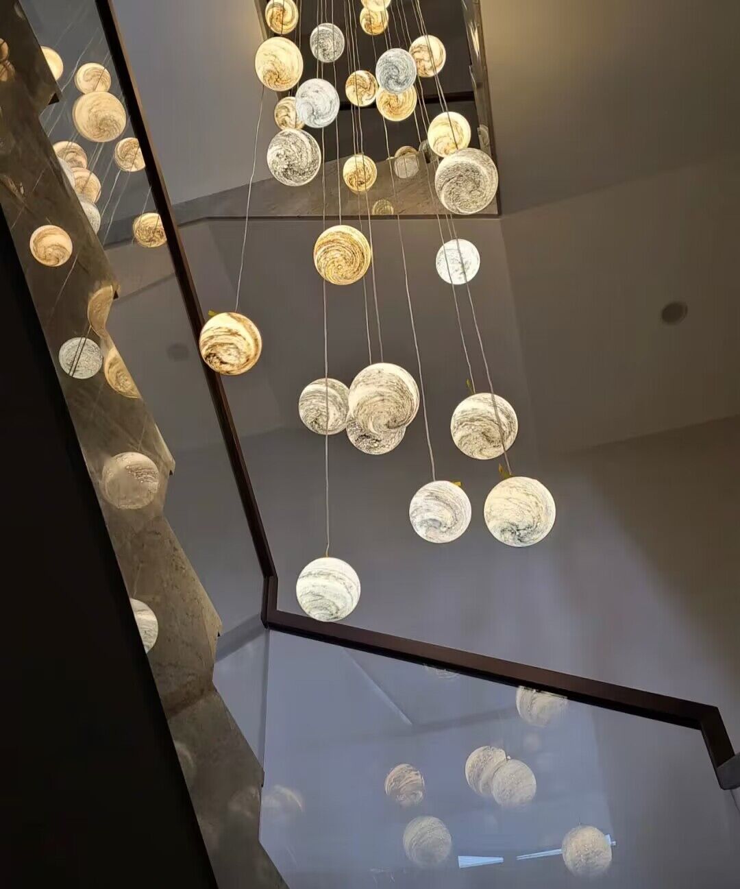 Nordic Planet Creative Long Pendant Chandelier For Staircase/Foyer/High-ceiling Hallway - view 12