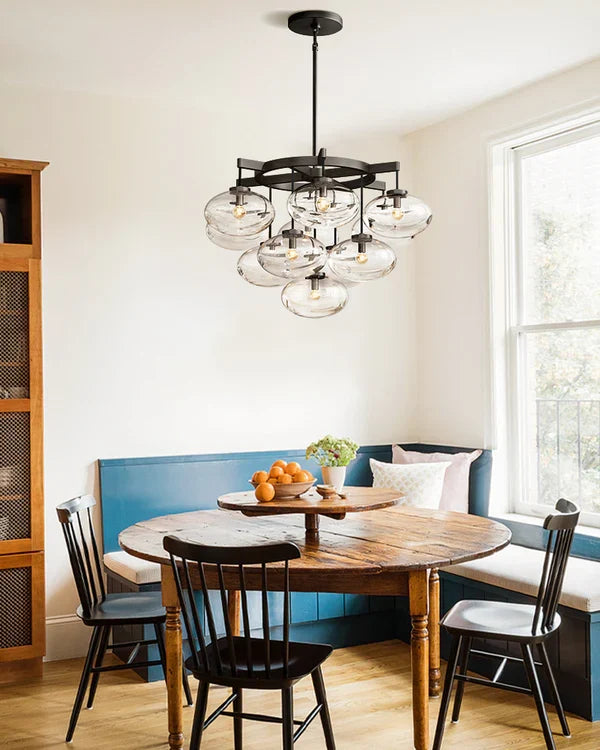 Coraline Clear Glass Round Chandelier 60"