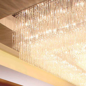 Large Squre crystal chandelier for recpetion area, K9 crystal - view 2