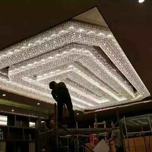 Large banquet hall chandelier, K9 crystal - view 2