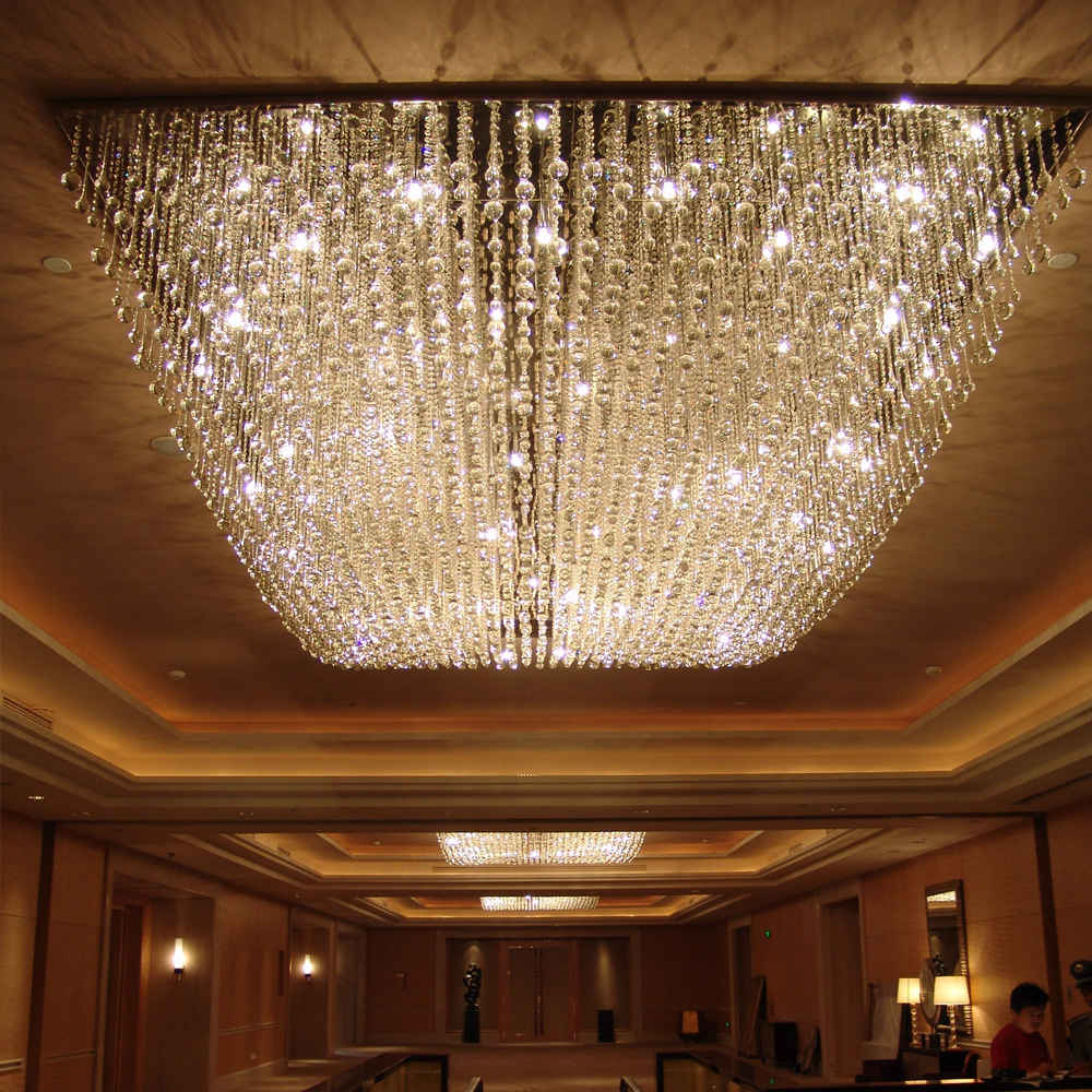 7 layes square crystal chandeliers, K9 crystal