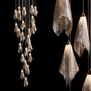 Velora Crystal Mesh Fold Chandelier - view 2