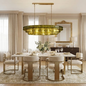Glacien Oval Chandelier 54"W/65"W - view 9