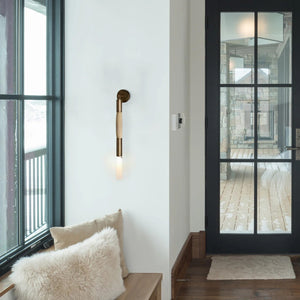 Horsehair Sconce, brass wall sconce