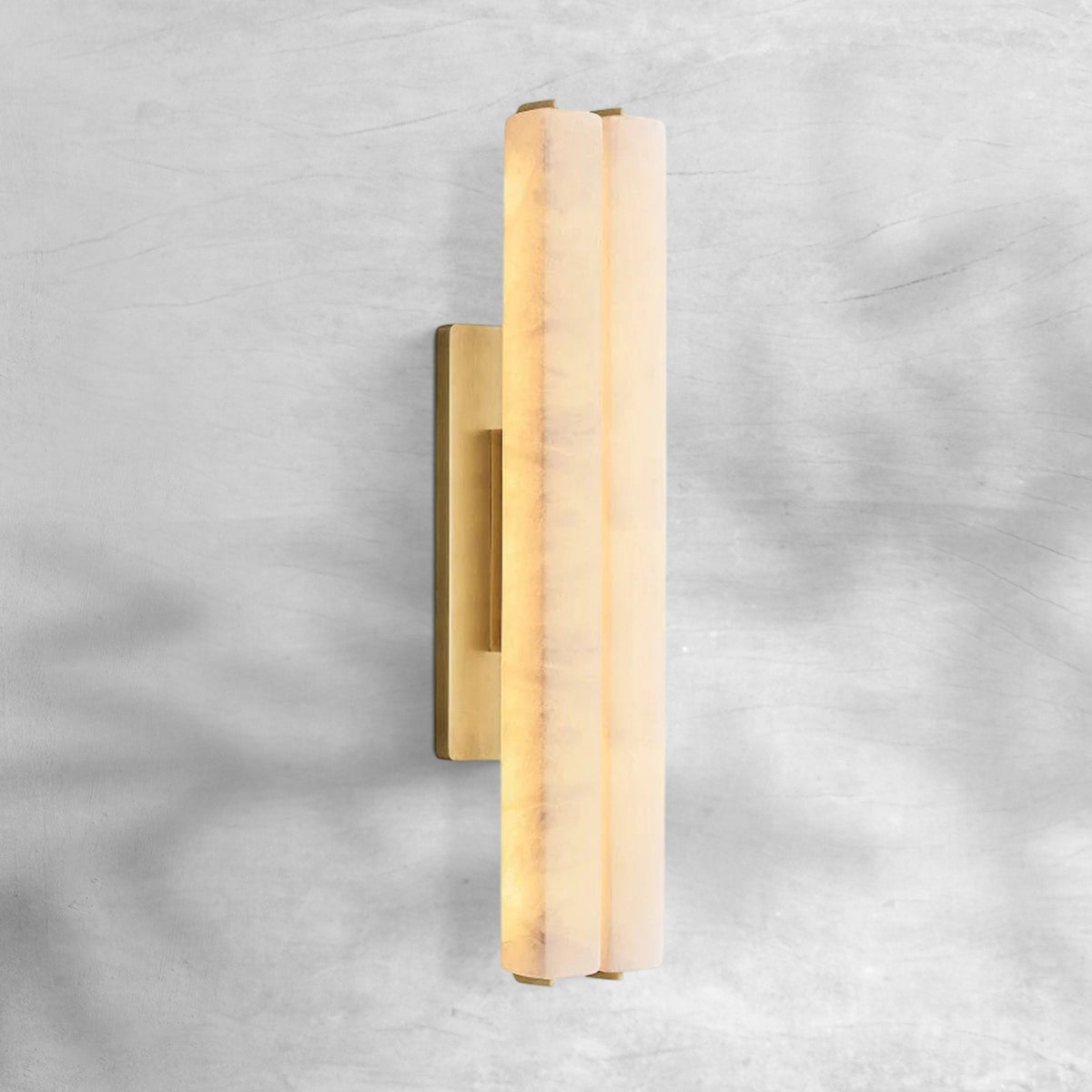 Aureon Alabaster Double Sconce, wall sconce