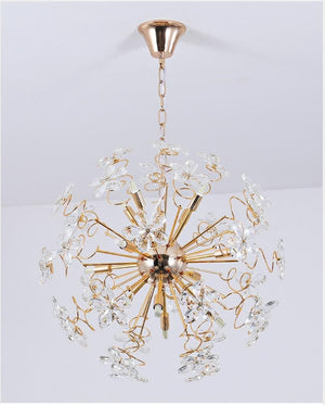Faceted Crystal Petal Dandelion Chandelier 24" - view 12