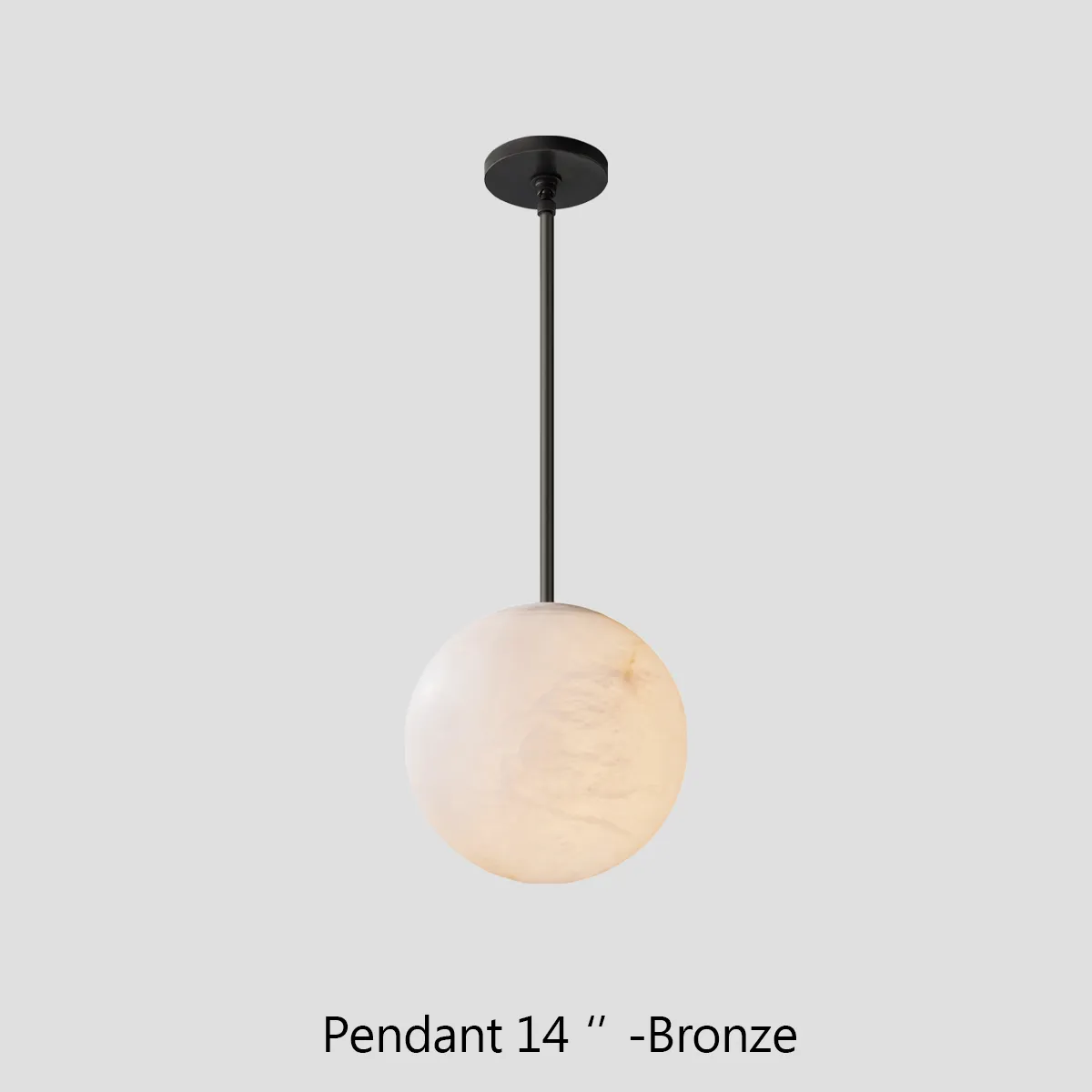 Theseus Alabaster Modern Ball Pendant Light - view 5
