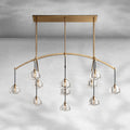 Haloid Modern Glass Linear Chandelier 54" 72"