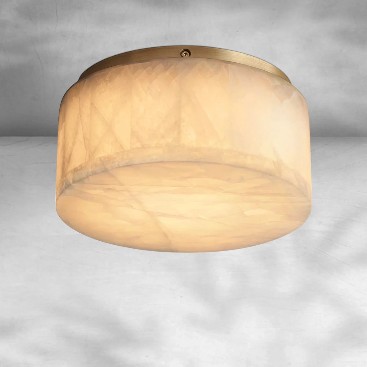 Riora Calcite Round Flushmount 6"10"14", flush mount