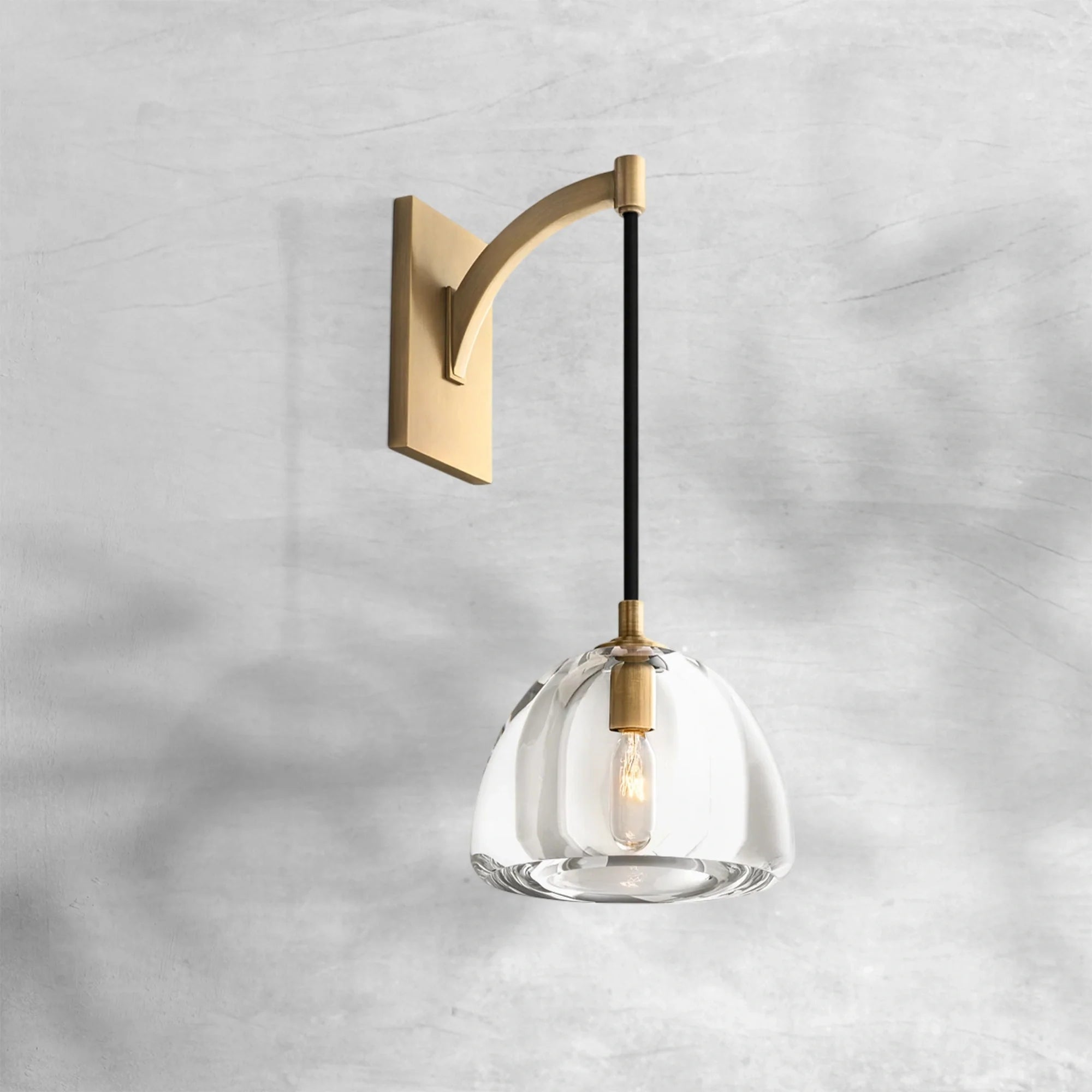 Haloid Modern Glass Wall Sconce