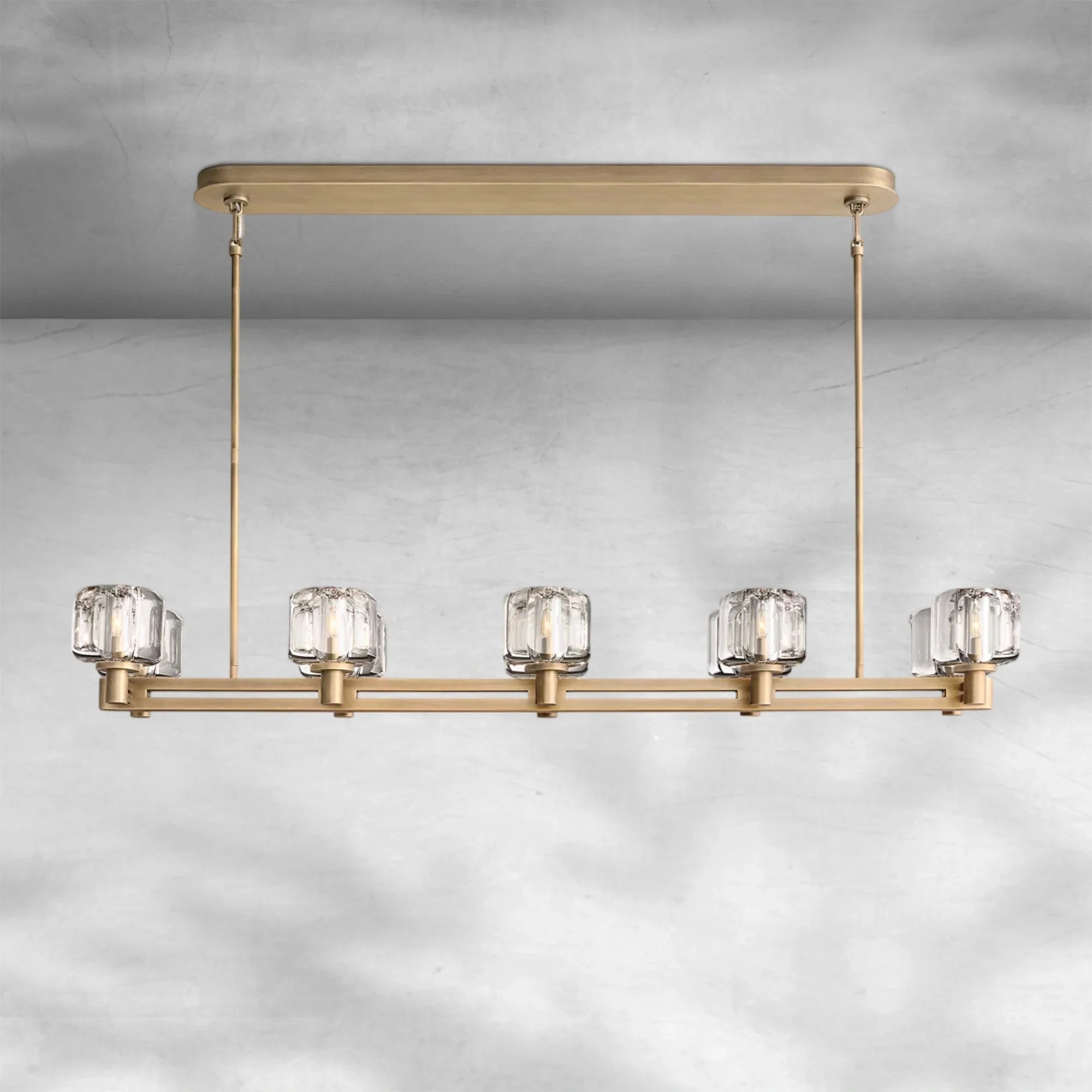Delume Double Linear Chandelier 54"72"