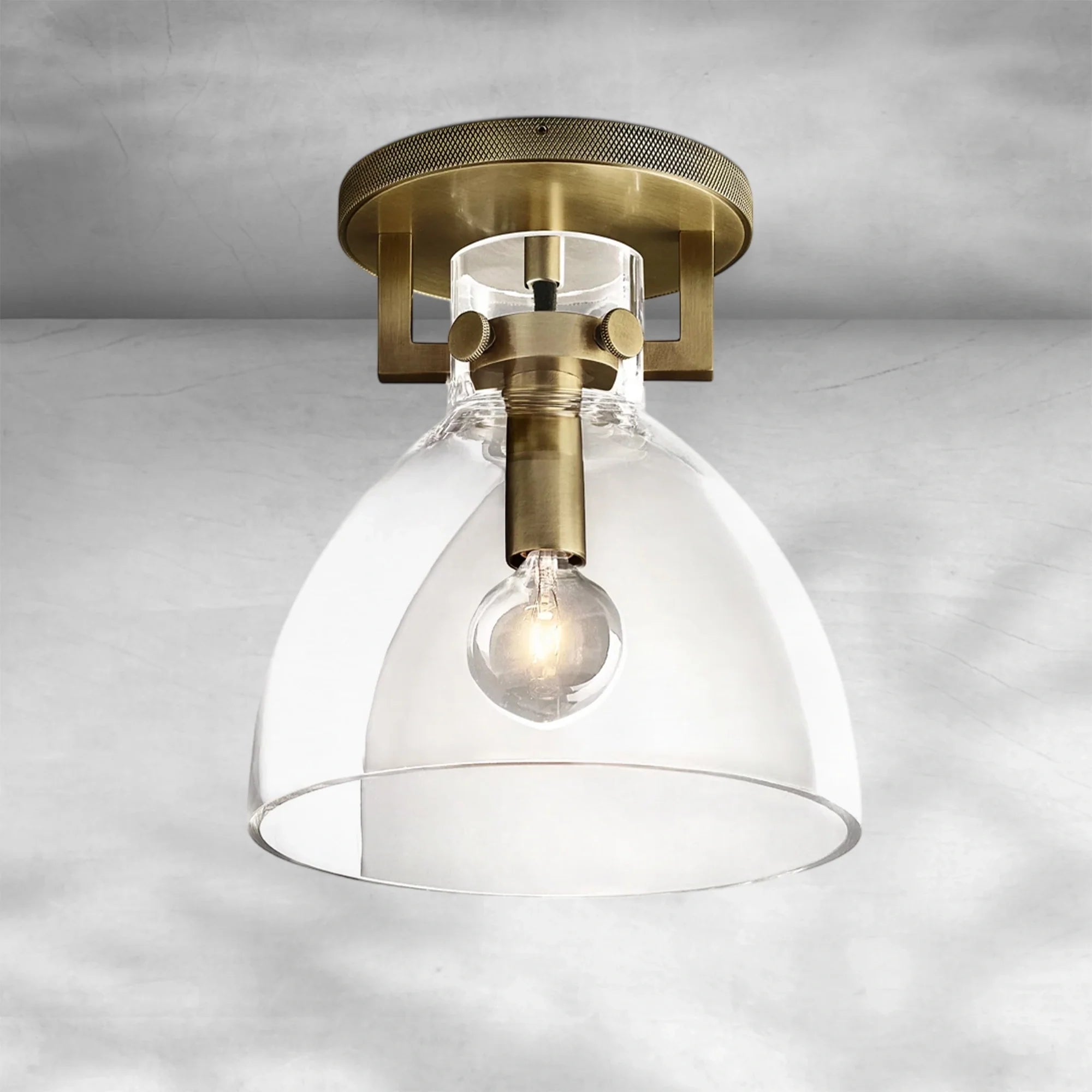 Modulus Glass Cloche Flushmount