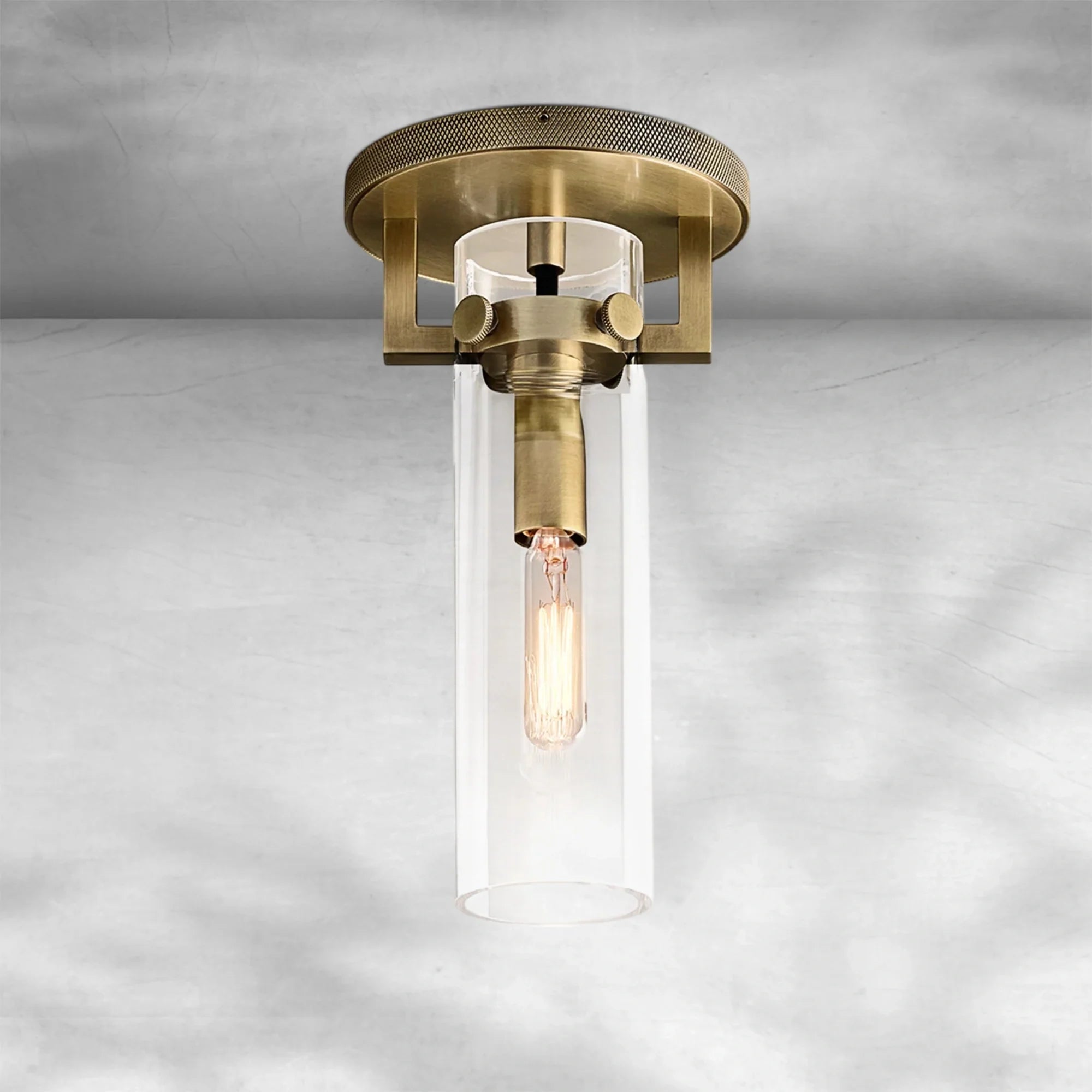 Modulus Glass Cylinder Flushmount