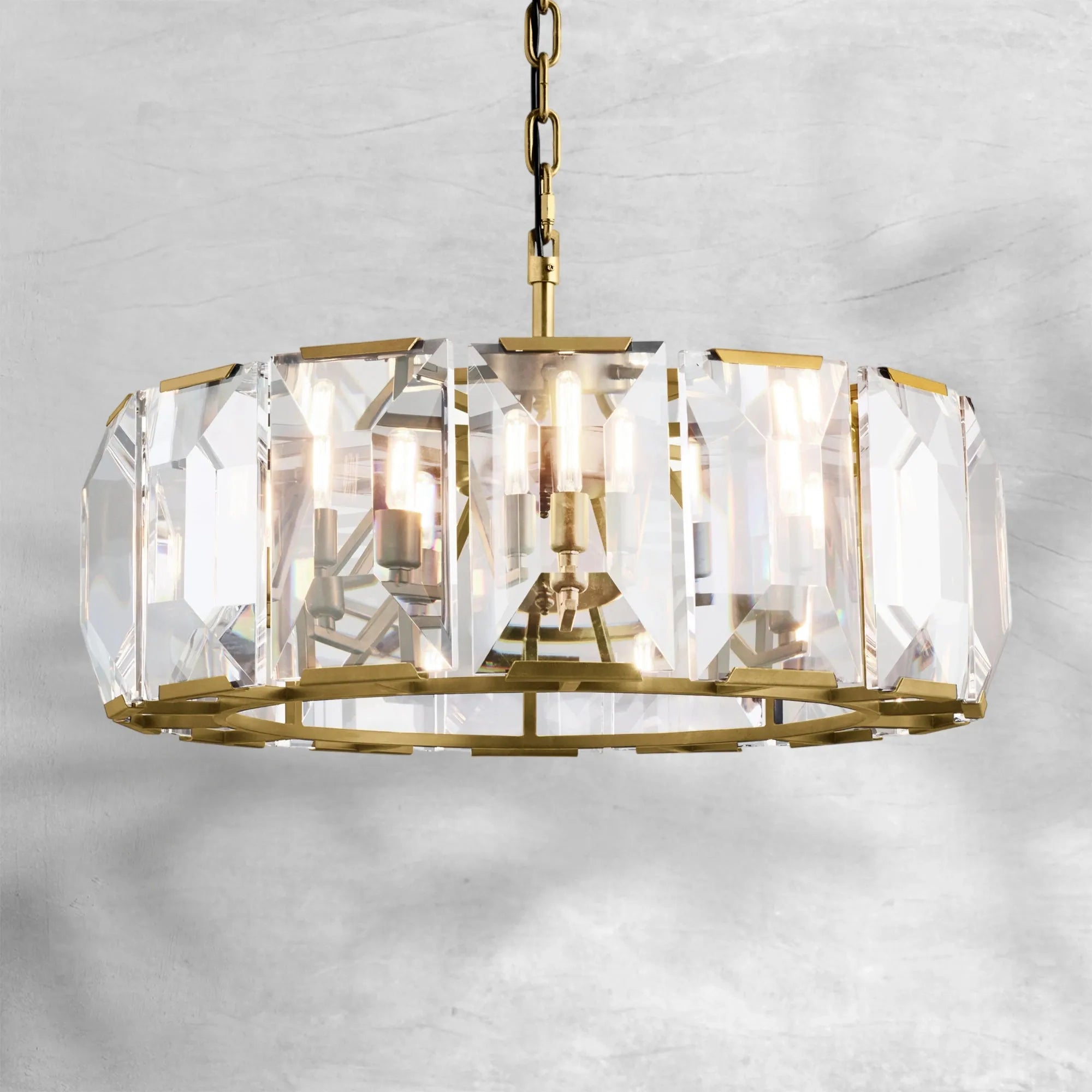Harlew Crystal Round Chandelier 31"