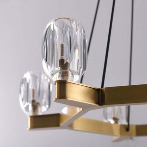 Kevin Canson Circular Crystal Chandelier Chandeliers