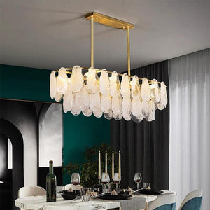 Petal Shaped Crystal Rectangular Chandelier - view 5