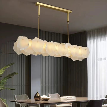 Alabaster Flakes Linear Chandelier -Rod - view 6