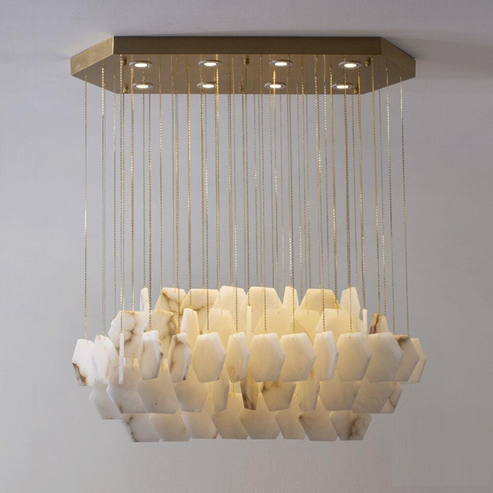 Natural Marble Alabaster Modern Chandelier - view 2