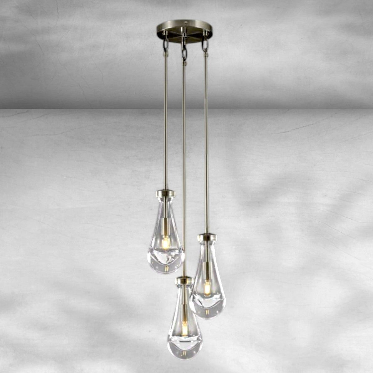 Raindrop 3-Light Rod Round Chandelier - view 9