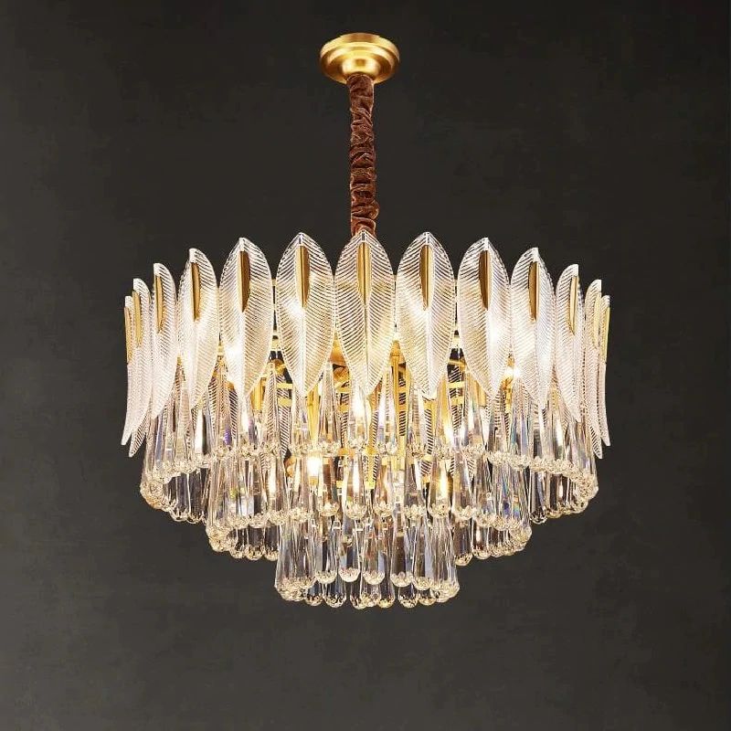 Fashion 3-Tier Crystal Chandelier 24", three-tier