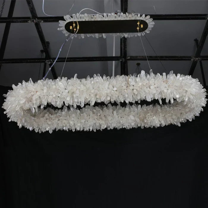 Modern Round/Oval/Linear/Square Natural Crystal Chandelier - view 24