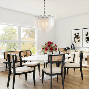Bethel 3-Tier Glass Round Chandelier 24", three-tier - view 3