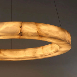 OLYRA 3-TIER ROUND ALABASTER CHANDELIER 39" 47" 59"D, three-tier - view 7