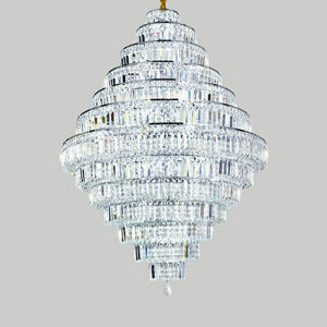 Chrome/ Silver/ Gold Extra Large Chandelier For Foyer Living Room Staircase Crystal Ceiling Lighting Fixture - view 21