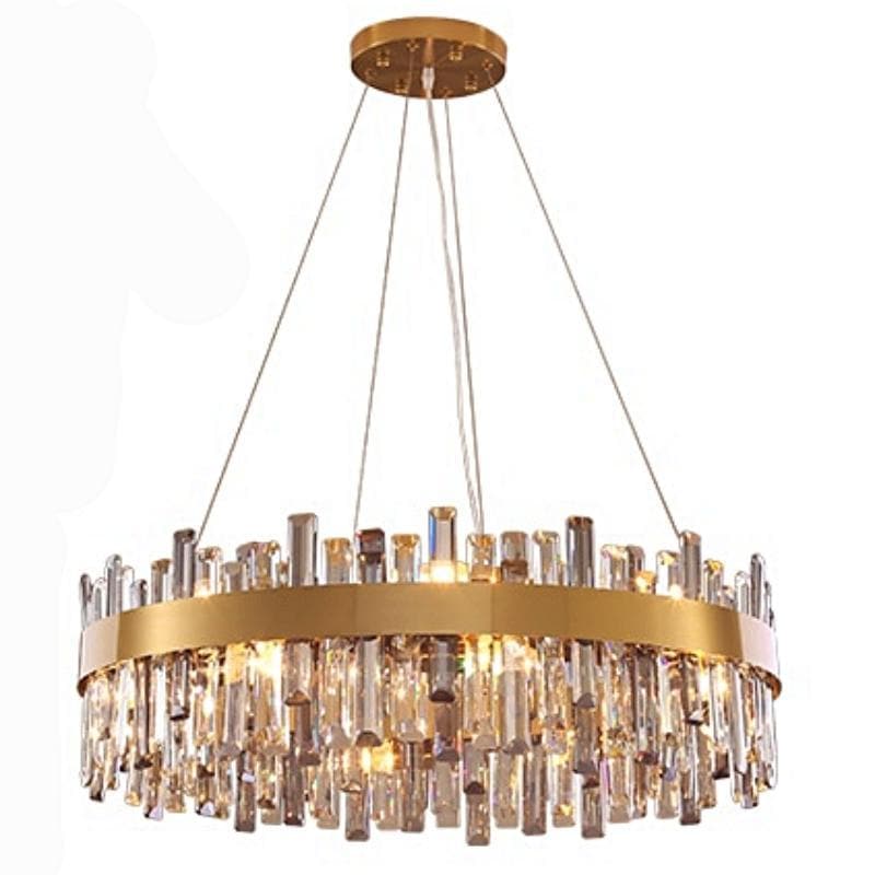 Natasha Modern Round Gold Crystal Chandelier 24" 32" - view 2