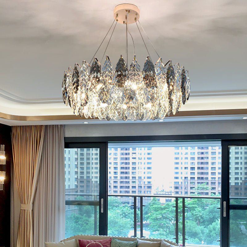 Luxirious Leaf Ring Chandelier 32"