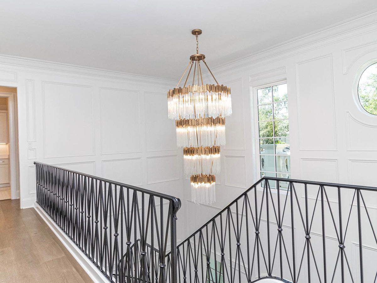 Large Elegant Multi-layers Glam Glass Chandelier for High-ceiling Staircase/Entryway/Living/meeting Room - view 8