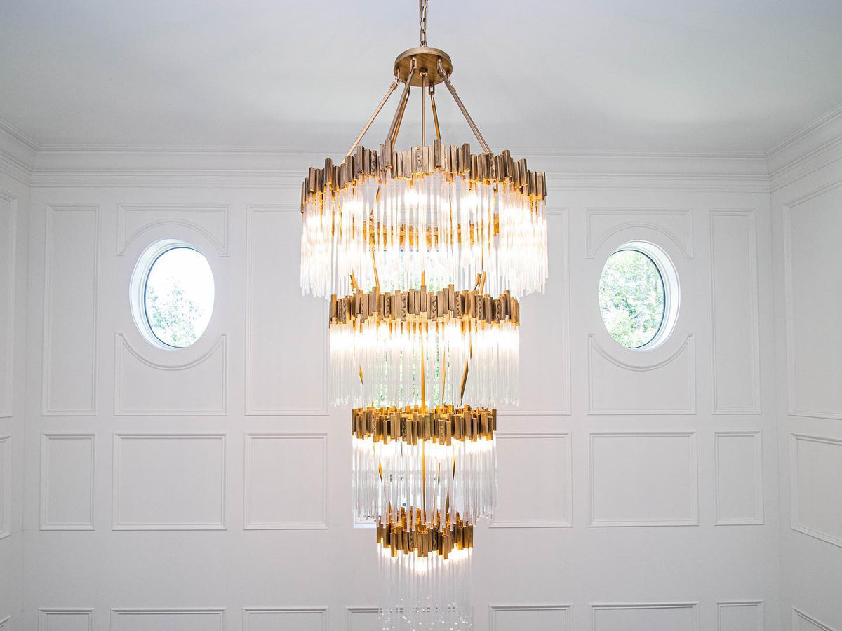 Large Elegant Multi-layers Glam Glass Chandelier for High-ceiling Staircase/Entryway/Living/meeting Room - view 7