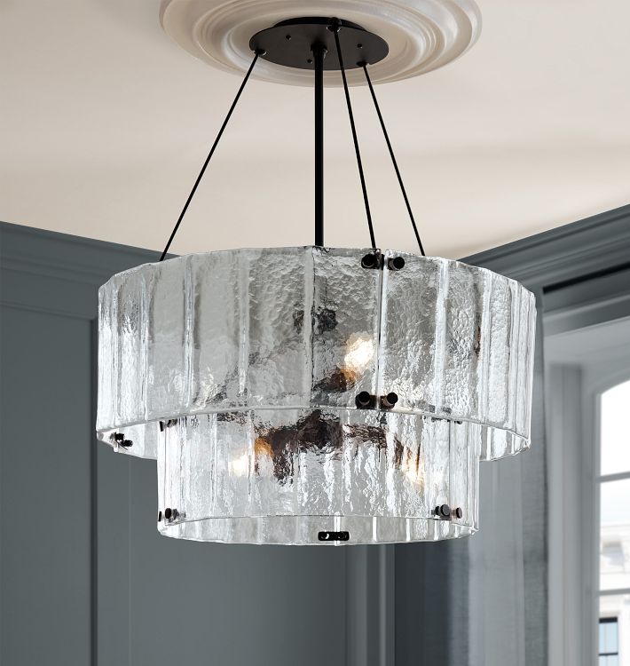 Willamette Glass Round Chandelier 2-Tier 32'', two-tier - view 17